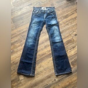 Big Star Blue Boot Cut Jeans with Vintage Wash